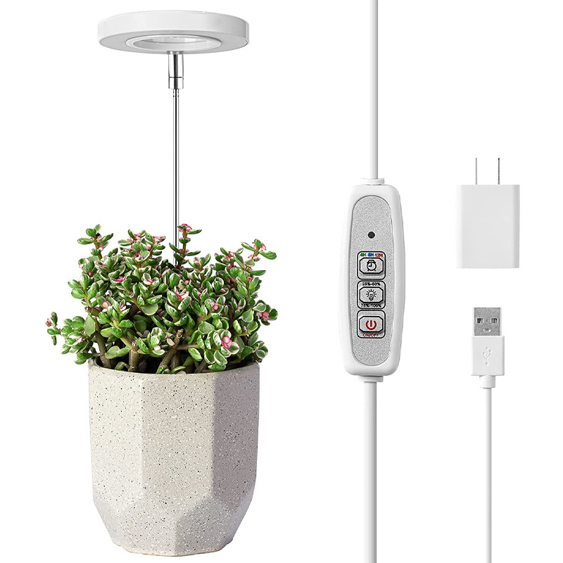 Plant Grow Light Full Spectrum - 타이밍 조절 가능한 엔젤 링 LED