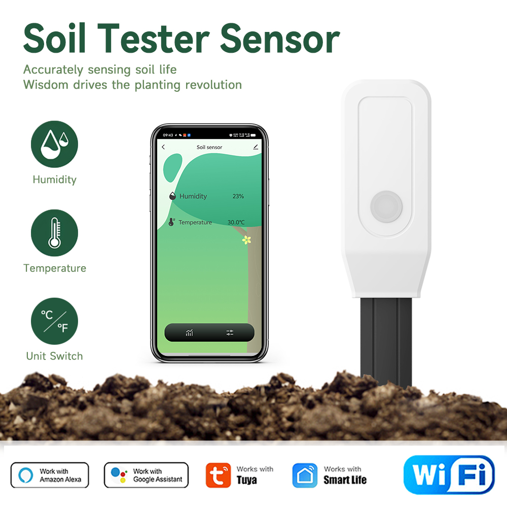 Smart Soil Sensor - 투야 스마트 와이파이 토양 테스터 온도
