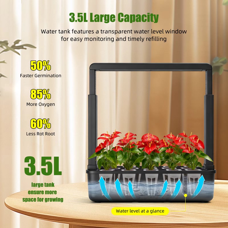 Smart Garden Youtube - 실내 LED 15개 튜브 수경재배 스마트
