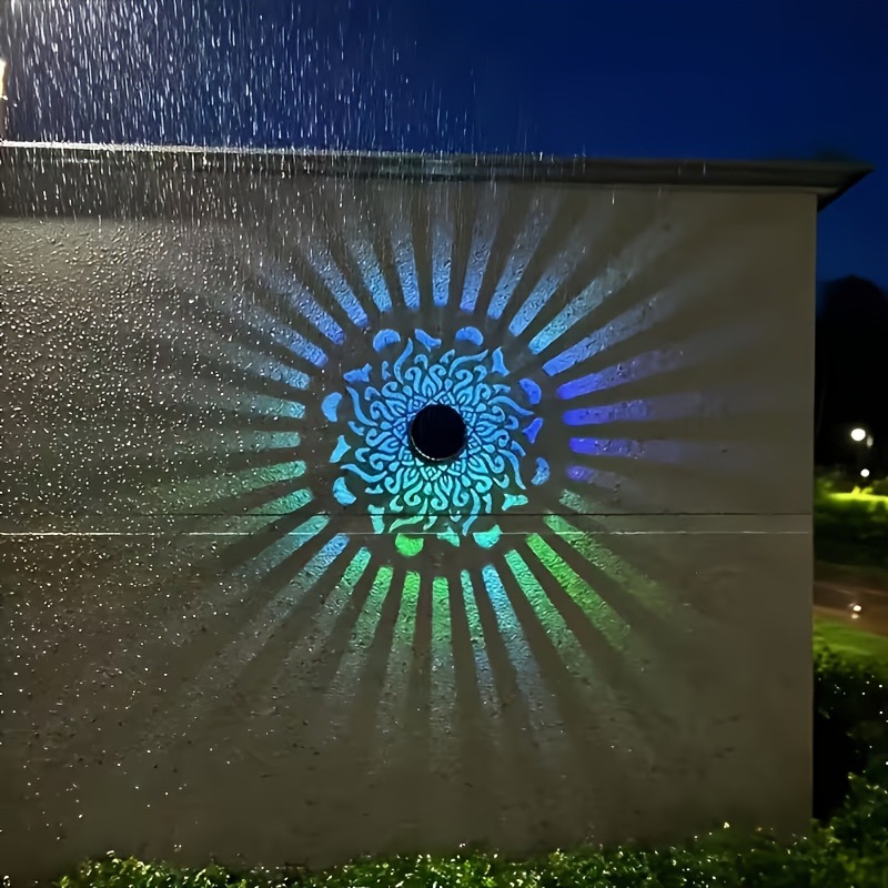 Smart Garden Solar - 태양광 LED 벽등 만다라 프로젝션 랜턴