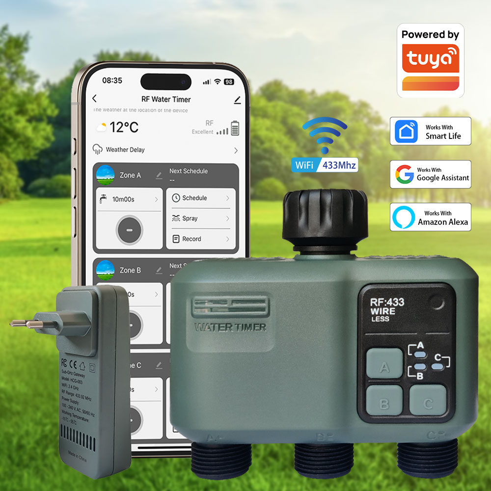 Smart Garden Timer - Tuya Wifi+RF433 3구 워터 타이머 정원용