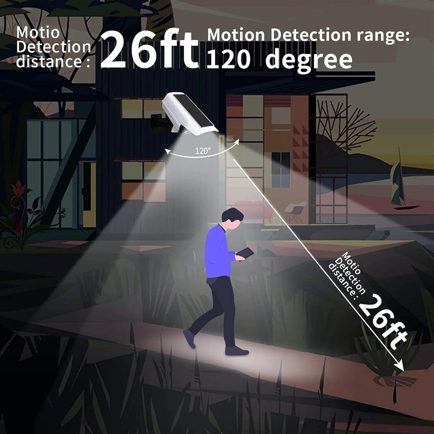 야외 모션 센서 태양 광 조명 2000 루멘 77 LE - Smart Led Garden 리뷰 및 가격