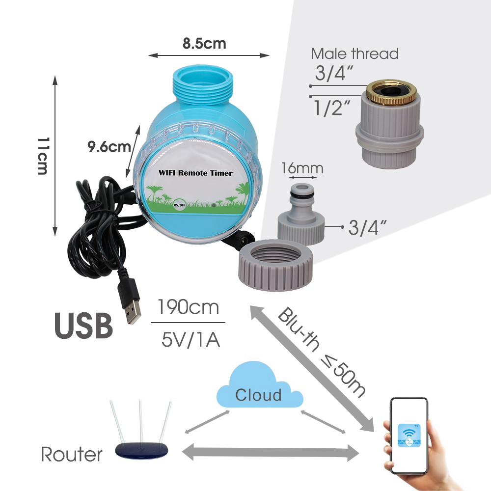 스마트 정원 급수 시스템, 조절식 점적기 미스트 냉각  - Smart Garden Timer 리뷰 및 가격