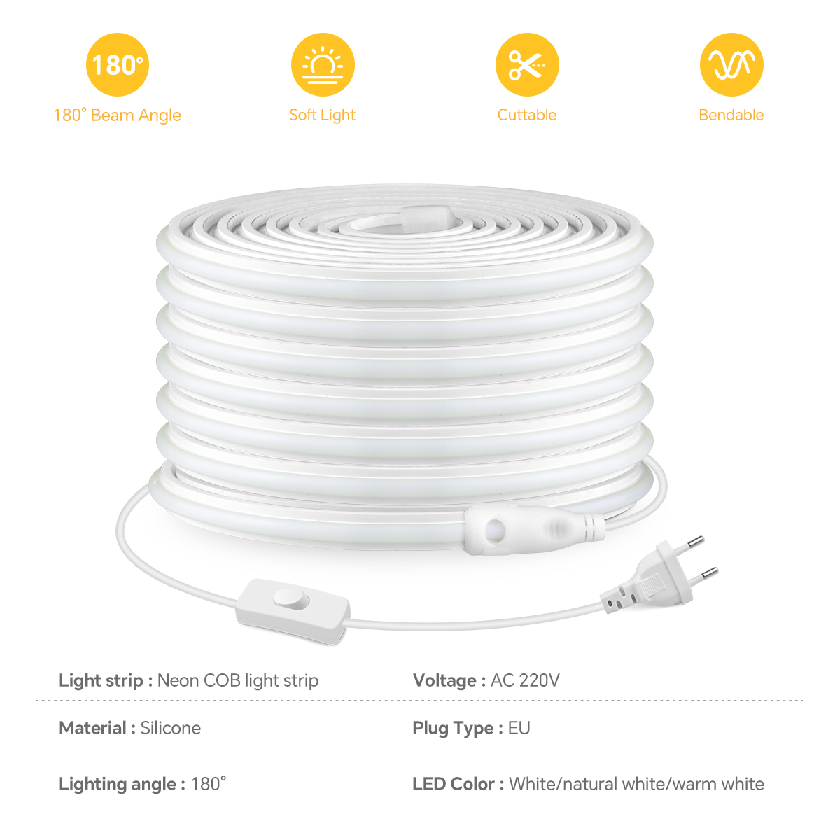 220V COB LED 스트립 고밀도 방수 COB LE - Smart Garden Light 리뷰 및 가격