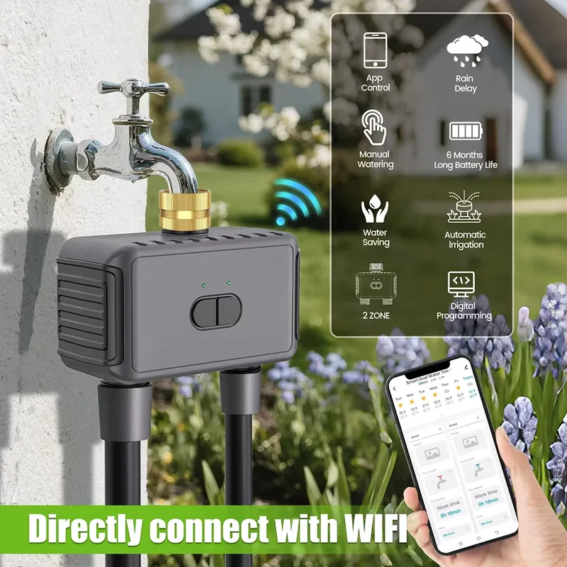 WAP01 WiFi 앱 제어 듀얼 호스 워터 타이머 스 - Smart Garden Timer 리뷰 및 가격