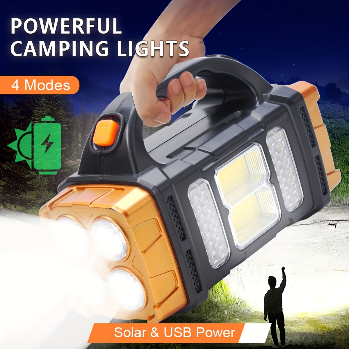 새로운 업그레이드 충전식 고출력 태양광 LED 손전등, - Smart Garden Solar 리뷰 및 가격