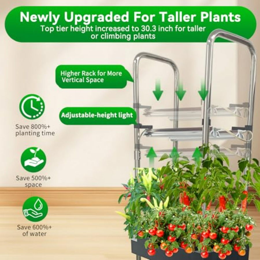 실내 수경재배 시스템: 스마트 풀스펙트럼 조명, 자동  - Smart Garden Light 리뷰 및 가격