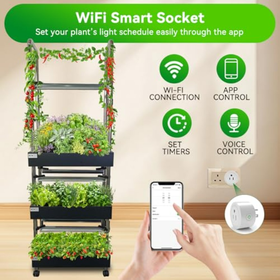 실내 수경재배 시스템: 스마트 풀스펙트럼 조명, 자동  - Smart Garden Light 리뷰 및 가격