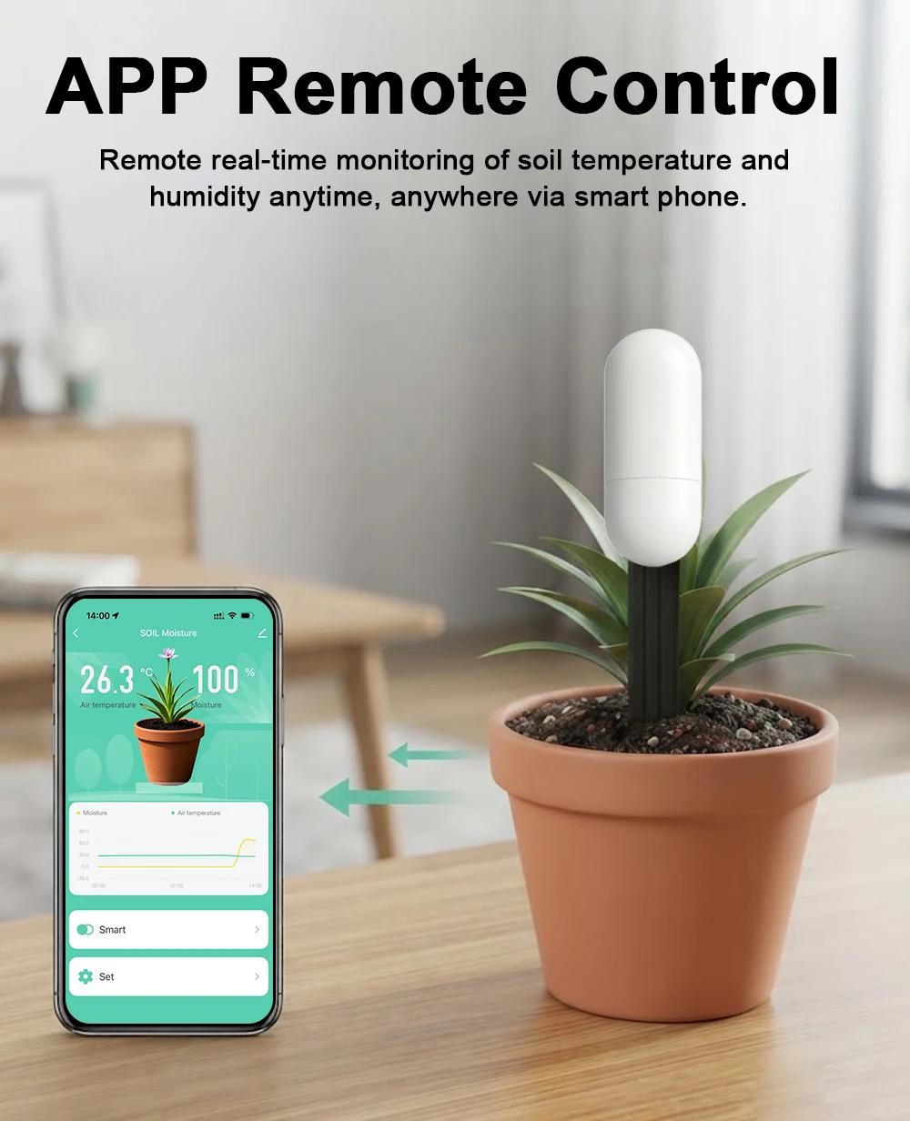 Tuya Zigbee 온도 습도 수분 감지기 스마트 토 - Smart Soil Sensor 리뷰 및 가격