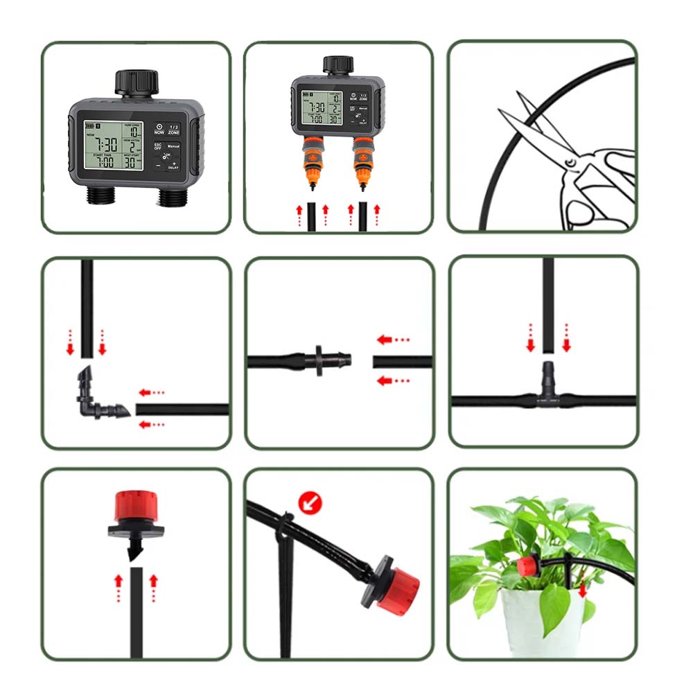 듀얼 존 독립형 디스플레이 LCD 정원 급수 타이머 자 - Smart Garden Timer 리뷰 및 가격