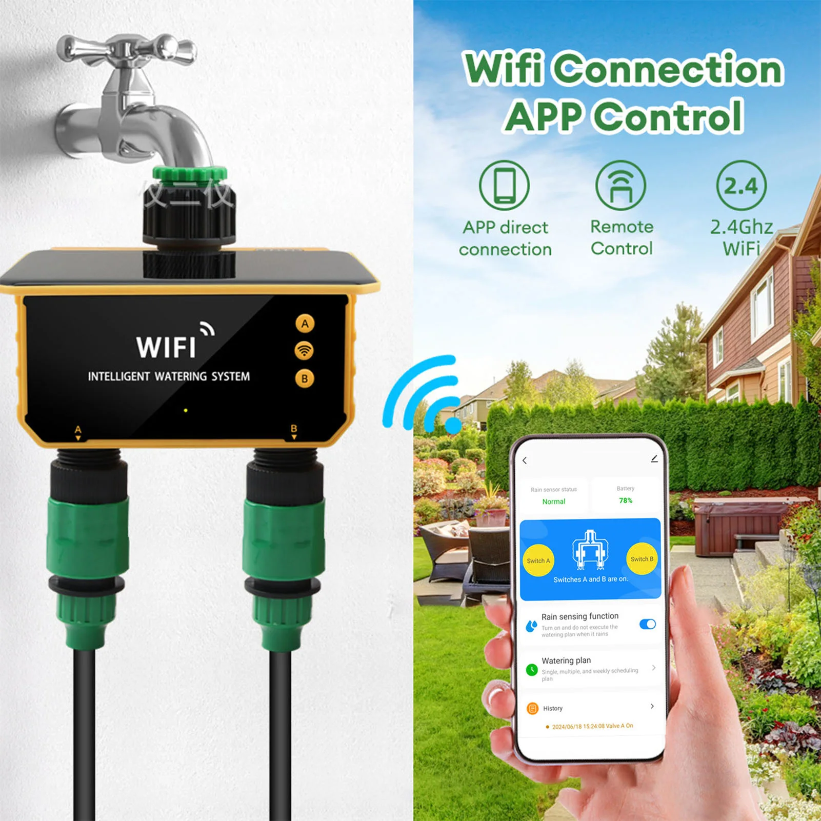 태양광 와이파이 스마트 관개 타이머, 레인 센싱 기능, - Smart Garden Timer 리뷰 및 가격