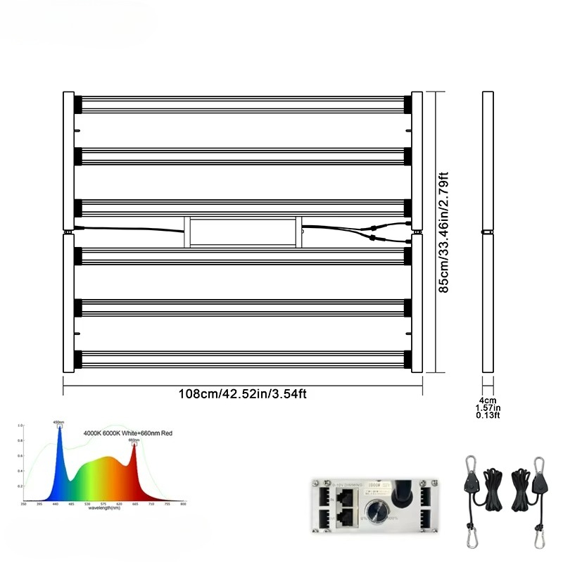 고출력 상업용 LED 식물 재배등 480W-600W 6 - Plant Grow Light Full Spectrum 리뷰 및 가격