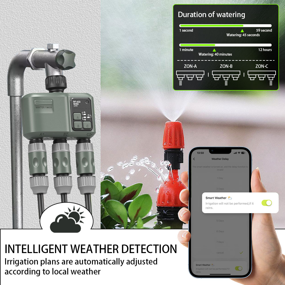 Tuya Wifi+RF433 3구 워터 타이머 정원용  - Smart Garden Timer 리뷰 및 가격